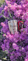 Personalised Stainless Steel Carabiner Mug – Custom Outdoor Adventure Cup by Daisy's Printing