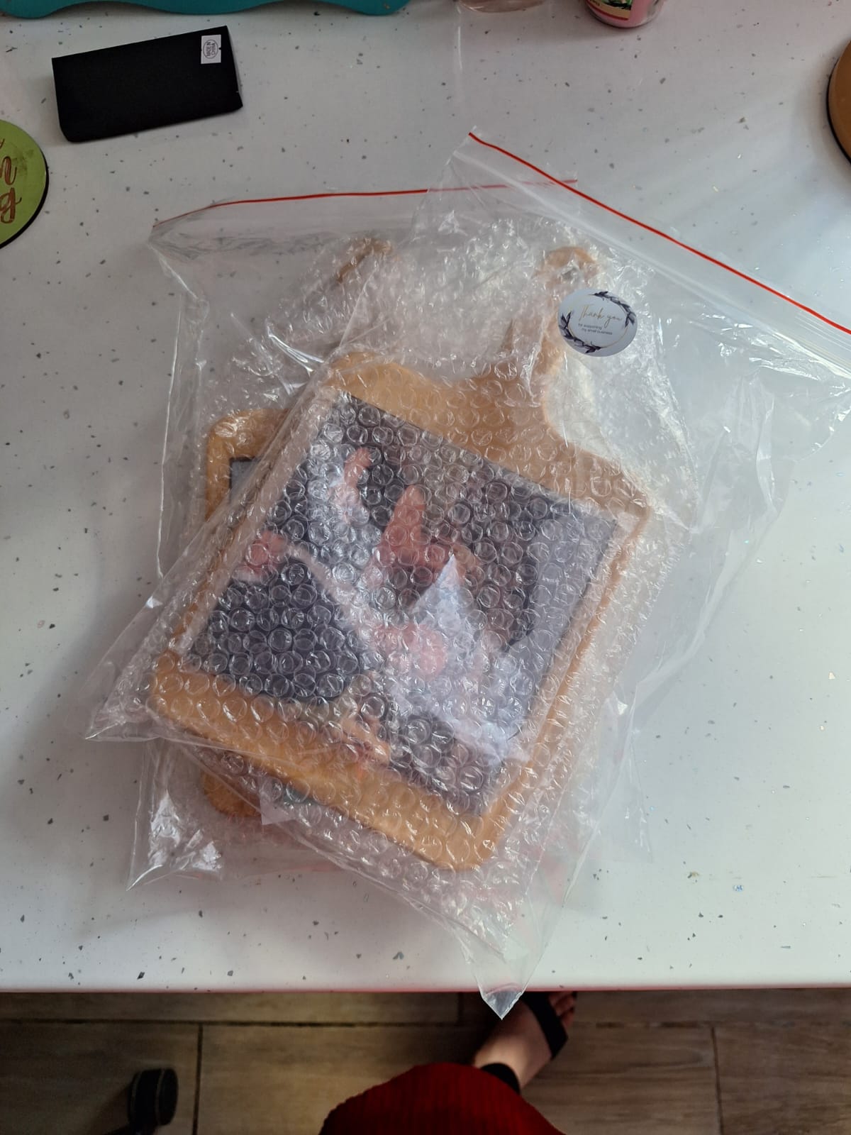 Custom Photo Wooden Serving Board – Personalized Ceramic Tile Cutting Board by Daisy's Printing