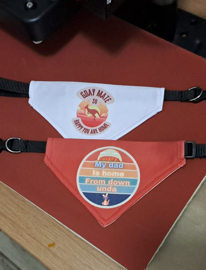 Custom Personalized Pet Bandana with Adjustable Collar by Daisy's Printing