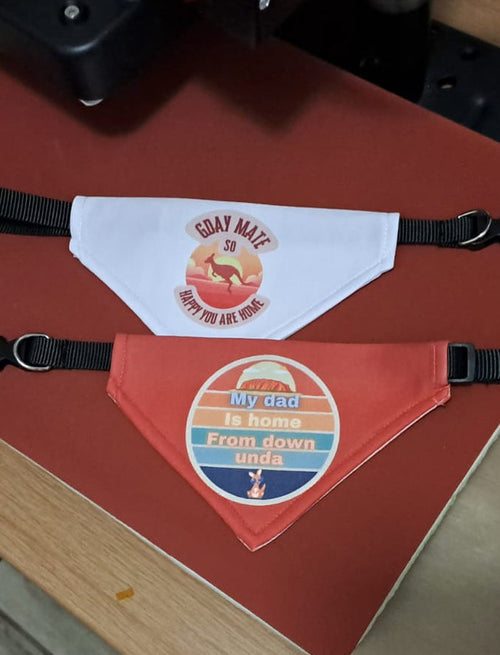 Custom Personalized Pet Bandana with Adjustable Collar by Daisy's Printing